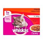WHISKAS CAT FOOD POUCH BULK MULTIPACK MEAT SELECT