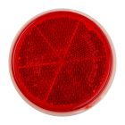 REFLECTOR ROUND CENTRE BOLT RED 60MM