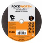 ROCKWORTH CUTTING DISC STEEL 230X3.0MM 5PACK