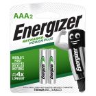 ENERGIZER BATTERY POWERPLUS RECHAR AAA 700MAH 2 PA