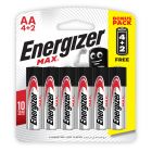 ENERGIZER BATTERY MAX AA 4 + 2 FREE 6 PACK