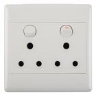NEXUS SOCKET SWITCH WITH COVER 16AMP 4X4 DOUBLE