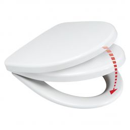 WIRQUIN TOILET SEAT H-1 SOFT CLOSE HNG WHT (1.7KG)