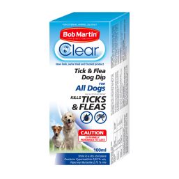 BOB MARTIN PET TICK & FLEA DOG DIP 100ML