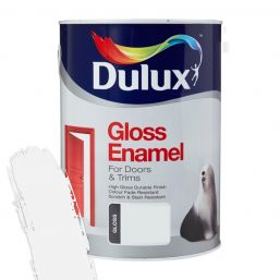 DULUX GLOSS ENAMEL BRILLIANT WHITE 5L