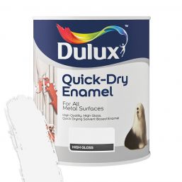 DULUX QUICK DRY ENAMEL WHITE 1L