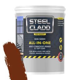 STEEL CLADD ALL-IN-ONE WATER BASED BROWN 1L