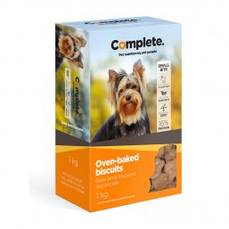 COMPLETE DOG BISCUITS SML SNACK-A-CHEWY ROAST LAMB