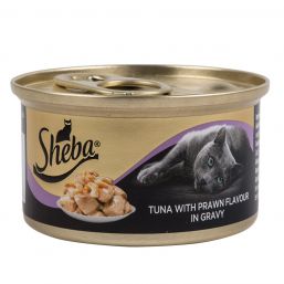 SHEBA CAT FOOD 85GR PRAWN FLAVOUR IN GRAVY