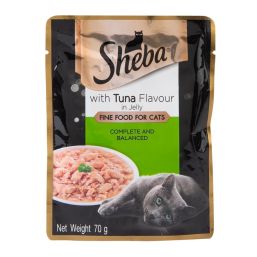 SHEBA CAT FOOD POUCH TUNA IN JELLY 70G