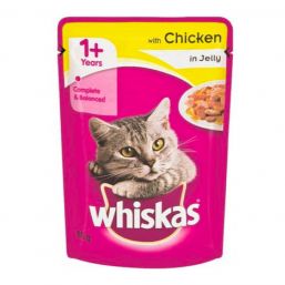 WHISKAS CAT FOOD POUCH 85G CHICKEN IN JELLY