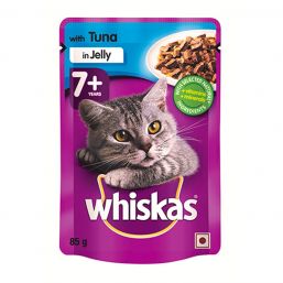 WHISKAS CAT FOOD POUCH 85G SNR TUNA IN JELLY