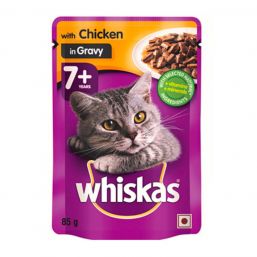 WHISKAS CAT FOOD POUCH 85G CHICKEN IN GRAVY