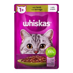 WHISKAS CAT FOOD POUCH LAMB IN JELLY 85G