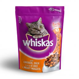 WHISKAS CAT FOOD MEATY NUGGET 1KG DUCK RICE