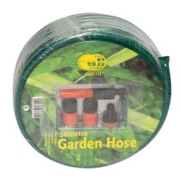 GARDEN HOSE 12MMX30M WITH FITTINGS 1 ROLL