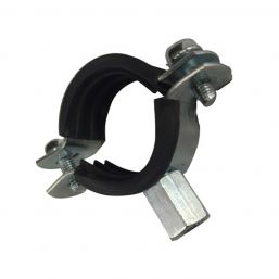 PIPE CLAMP RUBBER LINED M8/10 NUT 1.5INCH