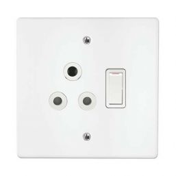 CRABTREE SWITCH SOCKET SINGLE COMPLETE 100X100MM