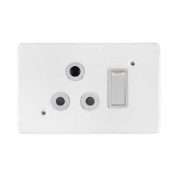 CRABTREE SWITCH SOCKET SINGLE COMPLETE 100X50MM