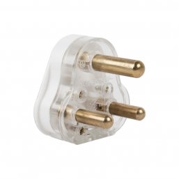 CURRENT ADAPTOR PLUGTOP SOLID PIN WHITE