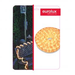 EUROLUX LED ROPE LIGHT 10M CLEAR WW 8 FUNCTION