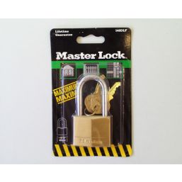 MACKIE MASTER PAD LOCK BRASS 40MM LONG SHACKLE
