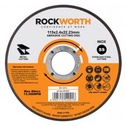 ROCKWORTH CUTTING DISC STEEL 115X2.5MM