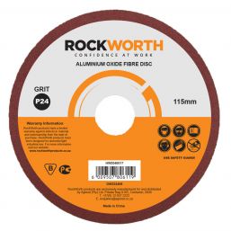 ROCKWORTH RESIN FIBRE DISC - 115MM P24 (25 PACK)
