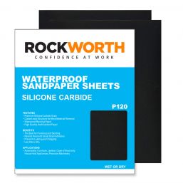 ROCKWORTH WATER PAPER SHEETS - P120 (50 PACK)