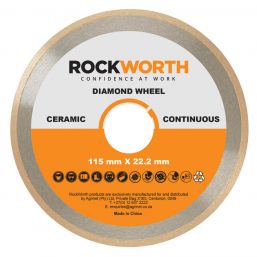 ROCKWORTH DIAMOND WHEEL 115MM CONTINUOUS RIM