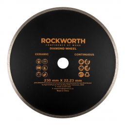 ROCKWORTH DIAMOND WHEEL 230MM CONTINUOUS RIM