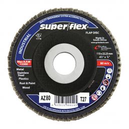 SUPERFLEX FLAP DISC INDUSTRIAL 115MM 80G