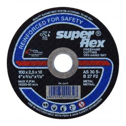 SUPERFLEX CUTTING DISC STEEL FLAT 100X2.5MM 16BR