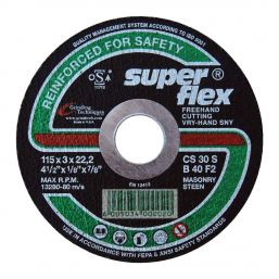 SUPERFLEX CUTTING DISC FLAT MASONRY 115X3MM
