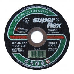 SUPERFLEX CUTTING DISC FLAT MASONRY 125X3MM
