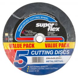 SUPERFLEX CUT DISC STEEL FLAT 230X3X22.23 PK=5
