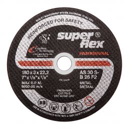 SUPERFLEX CUTTING DISC FLAT STEEL PROF 180X3MM