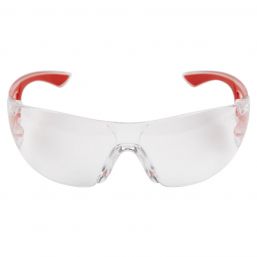 SAFETY SPECTACLES SPORTY COOL CLEAR RED