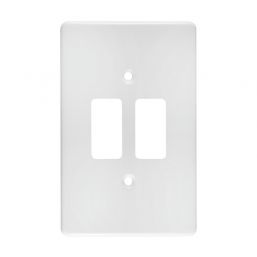CRABTREE LIGHT SWITCH COVERPLATE 2LEVER 1 WAY 4X2