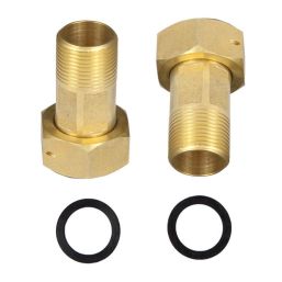 WATER METER TAIL PCE SET 15MM + NUT & WASHER (BR)