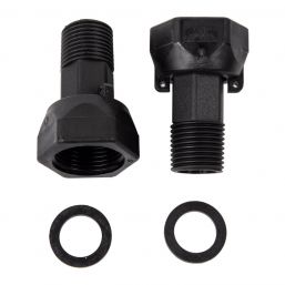 WATER METER TAIL PCE SET 15MM + NUT & WASHER (PL)