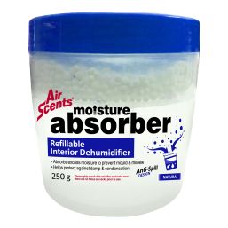 AIR SCENTS MOISTURE ABSORBER REFILLABLE NATURAL 250G