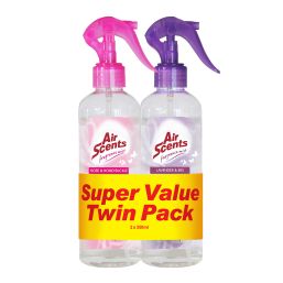 AIR SCENTS FRAGRANCE MIST 2 X 350ML COTF AND JAS AMB
