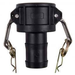 CAMLOCK PP TYPE C FEMALE COUPLER X HOSE TAIL 50MM