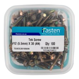 IFASTEN TEK SCREW NO12 5.5MMX30MM 100 PT