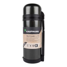 KAUFMANN FLASK + HANDLE S/STEEL GRY 1.5L