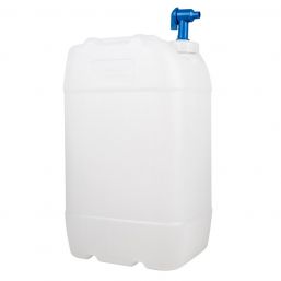 CONTAINER PLASTIC WATER CAN + TAP 25L