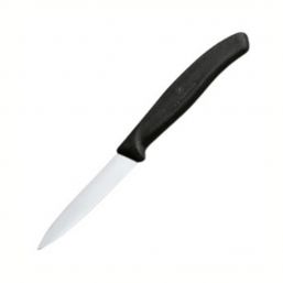 VICTORINOX PARING KNIFE PLAIN 8CM BLACK
