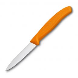 VICTORINOX PARING KNIFE SERRATED 8CM ORANGE