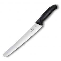 VICTORINOX PASTRY KNIFE 26CM BLACK BLISTER PACK